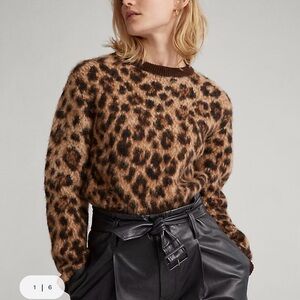 Polo Ralph Lauren Brown Leopard Print Sweater